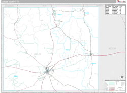 Uvalde County, TX Wall Map