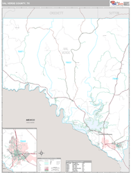 Val Verde County, TX Wall Map