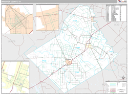 Wharton County, TX Wall Map