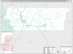 Carbon County, UT Wall Map