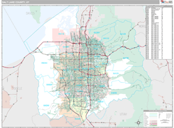 Salt Lake County, UT Wall Map