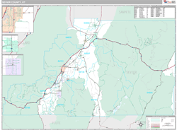 Sevier County, UT Wall Map