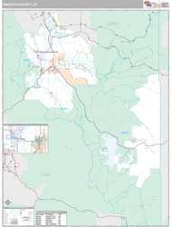 Wasatch County, UT Wall Map