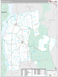 Addison County, VT Wall Map