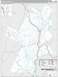 Caledonia County, VT Wall Map