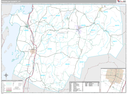 Franklin County, VT Wall Map