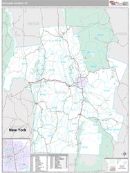 Rutland County, VT Wall Map