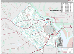 Arlington County, VA Wall Map