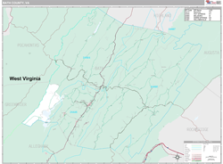 Bath County, VA Wall Map