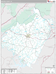 Bedford County, VA Wall Map