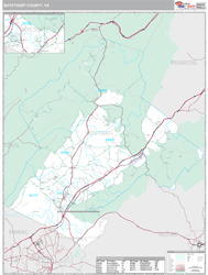 Botetourt County, VA Wall Map