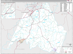 Campbell County, VA Wall Map
