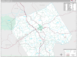 Carroll County, VA Wall Map