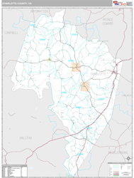 Charlotte County, VA Wall Map