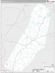 Cumberland County, VA Wall Map