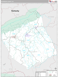 Dickenson County, VA Wall Map