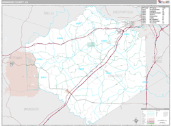 Dinwiddie County, VA Wall Map