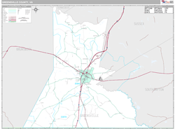 Greensville County, VA Wall Map