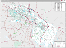 Henrico County, VA Wall Map