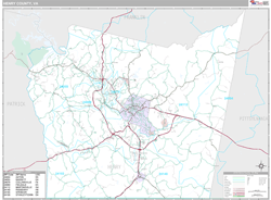 Henry County, VA Wall Map