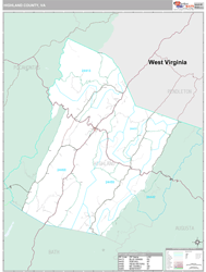 Highland County, VA Wall Map