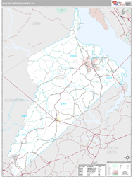 Isle of Wight County, VA Wall Map