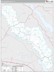 King and Queen County, VA Wall Map