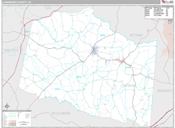 Lunenburg County, VA Wall Map