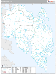 Mathews County, VA Wall Map