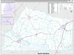 Mecklenburg County, VA Wall Map