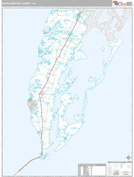 Northampton County, VA Wall Map