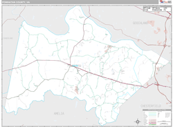 Powhatan County, VA Wall Map