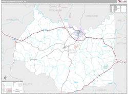 Prince Edward County, VA Wall Map