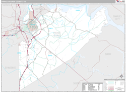 Prince George County, VA Wall Map