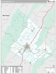 Rockingham County, VA Wall Map