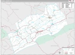 Russell County, VA Wall Map