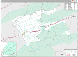 Smyth County, VA Wall Map