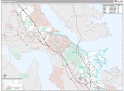 York County, VA Wall Map