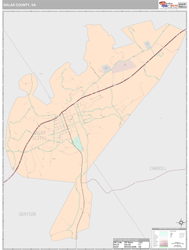 Galax County, VA Wall Map
