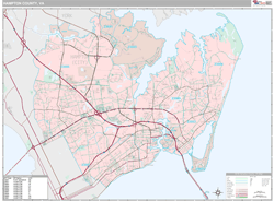 Hampton County, VA Wall Map