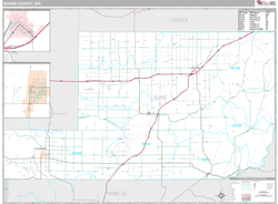 Adams County, WA Wall Map