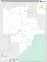 Columbia County, WA Wall Map