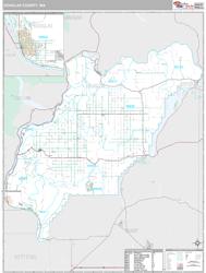Douglas County, WA Wall Map