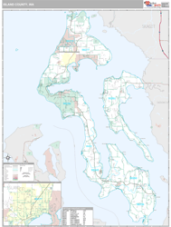 Island County, WA Wall Map