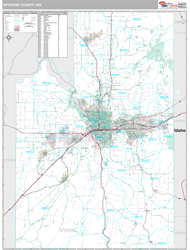 Spokane County, WA Wall Map