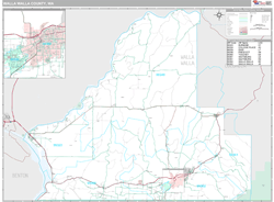 Walla Walla County, WA Wall Map