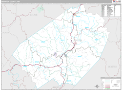 Braxton County, WV Wall Map