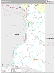 Brooke County, WV Wall Map