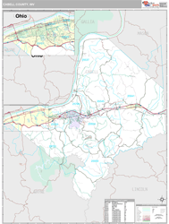 Cabell County, WV Wall Map