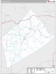 Clay County, WV Wall Map